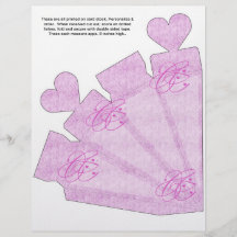 Heart Cone Box Party Favour box.  Birthday Parties Full Color Flyer