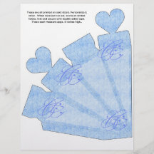 Heart Cone Box Party Favour box.  Birthday Parties Full Color Flyer