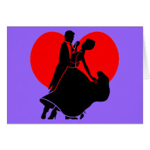 Heart dancers greeting card