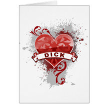 Heart Dick Greeting Card