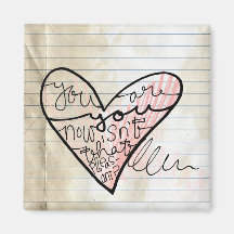 heart doodle of love refrigerator magnet