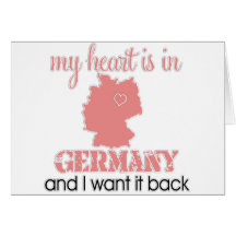 Heart Germany Greeting Cards