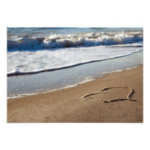 Heart in Sand RSVP Personalized Announcement