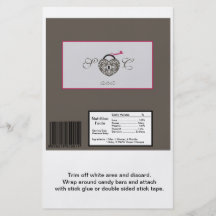 Heart Lock Wedding Large Hershey's Wrapper Flyer Design
