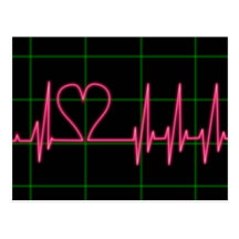 Heart Monitor Postcard