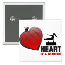 Heart of a Champion Gymnastics Buttons