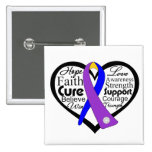 Heart of Hope Collage - Bladder Cancer Awareness Pins