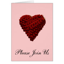 Heart of Roses wedding invitation Card
