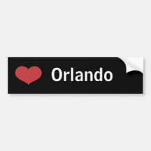 Heart Orlando Bumper Sticker