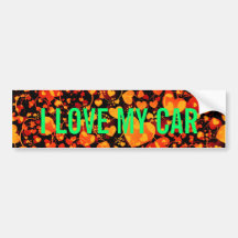 HEART pattern ART 8 + your text Bumper Stickers