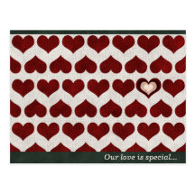 Heart Pattern Valentine Postcard