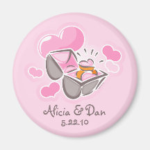 Heart Ring Custom Keepsake Magnets