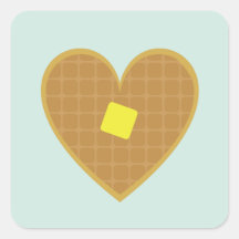 Heart Shaped Waffle Sticker