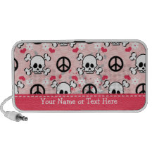 Heart Skull and Crossbones Portable Doodle Speaker