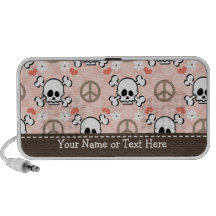 Heart Skull and Crossbones Portable Doodle Speaker