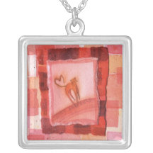heart with cat necklace