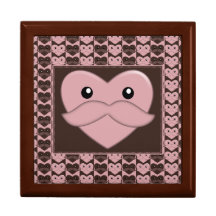 Heart with Moustache Gift Box