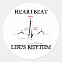 Heartbeat Life's Rhythm (ECG/EKG Heartbeat) Sticker