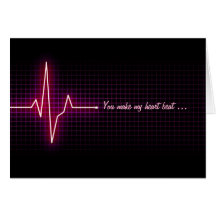 Heartbeat Pulse Geek Love card