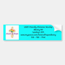 HeartofHope logo, LGBT-Friendly Christian Worsh... Bumper Stickers