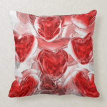 Hearts Afire Abstract Pillows