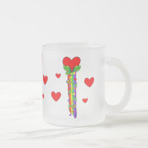 Hearts and Streamers Coffee Mugs