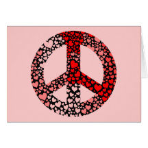 hearts peace card