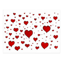 Hearts Valentines Day Postcards