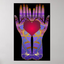 Heaven Hands Dark Print