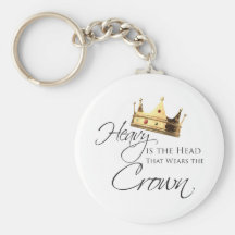 Heavy is the Head that Wears the Crown Keychain
