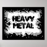 Heavy Metal Grunge Rock Design Poster