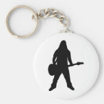 heavy metal guitar player keychain