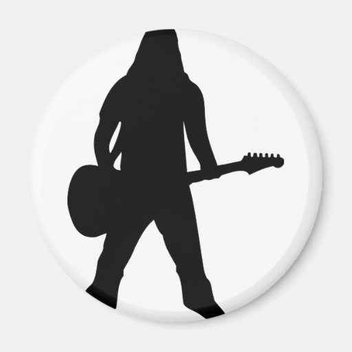 heavy metal guitar player refrigerator magnet