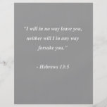 HEBREWS 13:5 CUSTOM FLYER