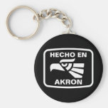 Hecho en Akron personalizado custom personalised Keychains