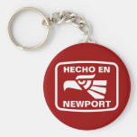Hecho en Newport personalizado custom personalised Keychain