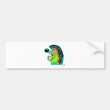 hedgehog blue bumper stickers