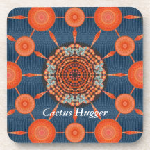 Hedgehog Cactus Mandala Array Coaster