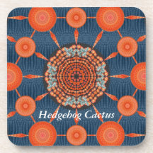 Hedgehog Cactus Mandala Array Coaster