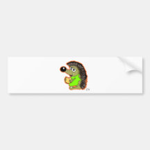 hedgehog orange bumper stickers