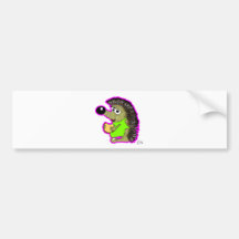 hedgehog pink bumper stickers