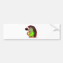 hedgehog red bumper stickers
