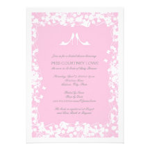 Heels Bridal Shower Invitation in Light Pink