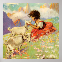 "Heidi and Her Goats" by Jessie Willcox Smith Posters