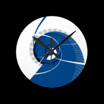 Helical pattern wall clocks