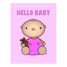 Hello Baby Girl Post Card