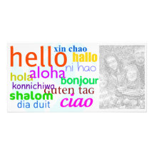 Hello Customized Photo Card
