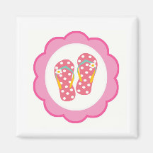 Hello Flip Flops Fridge Magnet