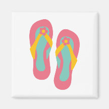 Hello Flip Flops Fridge Magnets