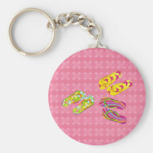 Hello Flip Flops Keychains